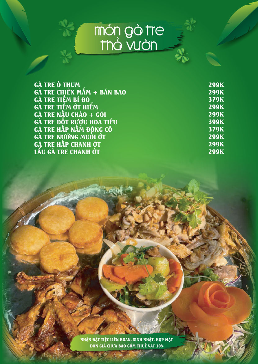 MÓN GÀ TRE THẢ VƯỜN